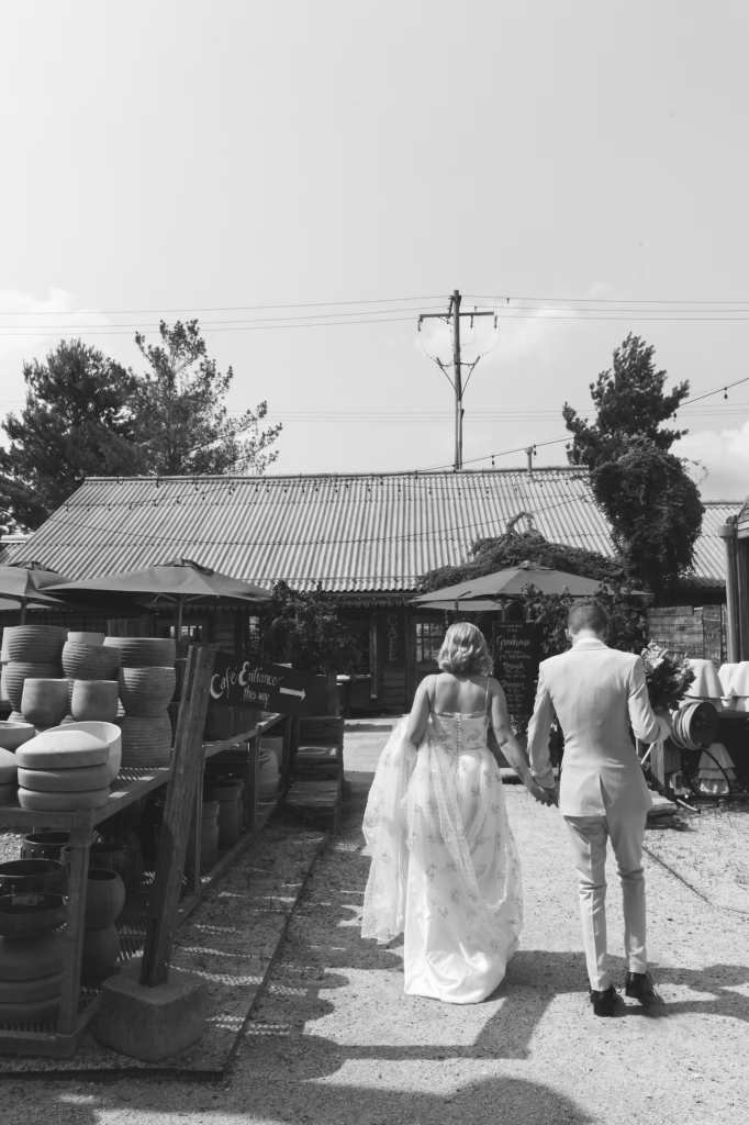 Bride and groom portrait at their colorful garden party wedding at terrain in glen mills, PA. Taken by philly wedding photographer Madison Neumann Photography.